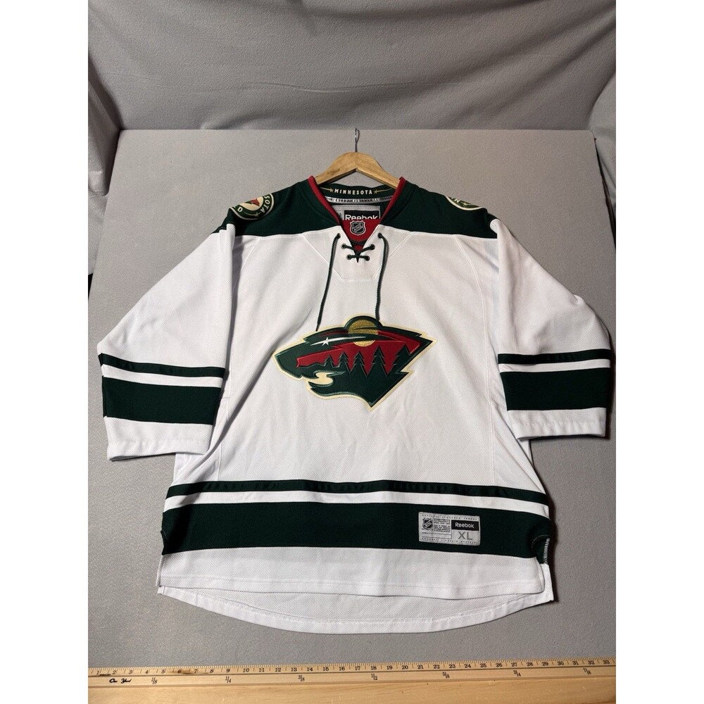 White Reebok Minnesota Wild Men's XL Away Jersey